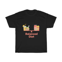 Funny Balanced Diet T-Shirt [GIVE A NEW SPIN ON DIETING]