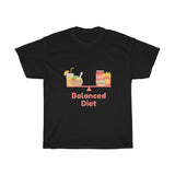 Funny Balanced Diet T-Shirt [GIVE A NEW SPIN ON DIETING]